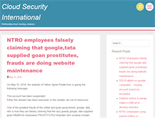 Tablet Screenshot of cloudsecurityinternational.info